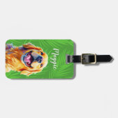 Golden Retriever Luggage Tag Gepäckanhänger (Vorderseite horizontal)