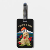 Golden Retriever Luggage Tag Gepäckanhänger (Rückseite vertikal)