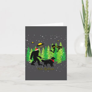 Golden Retriever Lustiger Bigfoot Weihnachten Alie Karte
