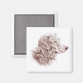 Golden Retriever Magnet (Vorderseite/Rückseite)