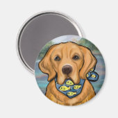 Golden Retriever Magnet (Vorderseite/Rückseite)