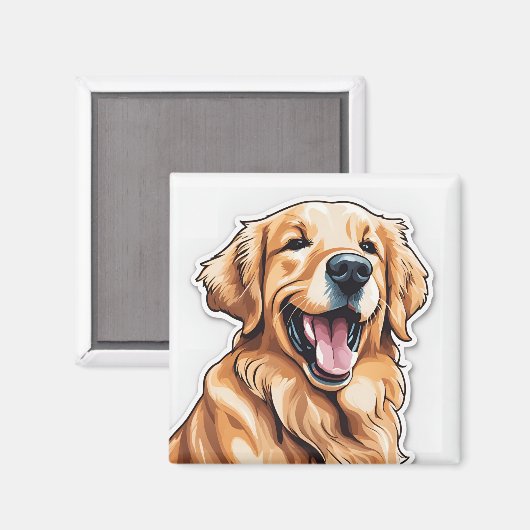 Golden Retriever Magnet (Vorderseite/Rückseite)