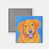 Golden Retriever Magnet - "Sydney" (Vorderseite/Rückseite)