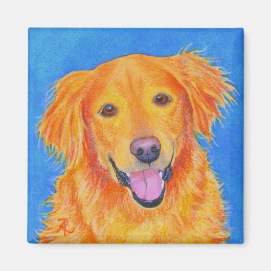 Golden Retriever Magnet - "Sydney" (Vorne)