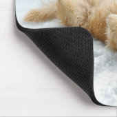Golden Retriever Making a Snow Angel Mousepad (Ecke)