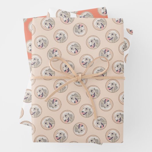 Golden Retriever Malerei Niedlich Original Hunde K Geschenkpapier Set (Beispiel)