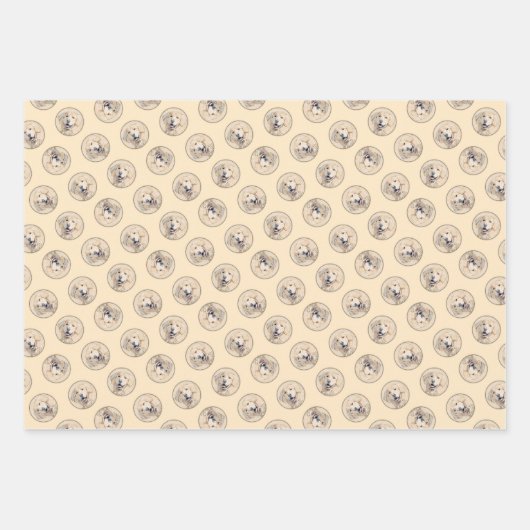 Golden Retriever Malerei Niedlich Original Hunde K Geschenkpapier Set (Vorderseite)