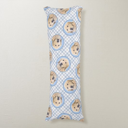 Golden Retriever Malerei Niedlich Original Hunde K Seitenschläferkissen (Vorderseite Vertikal)