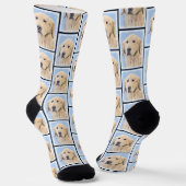 Golden Retriever Malerei Niedlich Original Hunde K Socken (Gewinkelt)