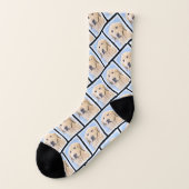 Golden Retriever Malerei Niedlich Original Hunde K Socken (Links - Außen)