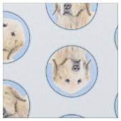 Golden Retriever Malerei Niedlich Original Hunde K Stoff (Nahaufnahme)