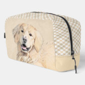 Golden Retriever Malerei Niedlich Original Hunde K Waschbeutel (Rechte Ecke)