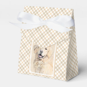 Golden Retriever Malerei - Niedliche Original Hund Geschenkschachtel