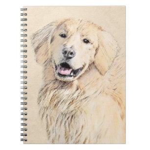 Golden Retriever Malerei - Niedliche Original Hund Notizblock
