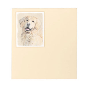 Golden Retriever Malerei - Niedliche Original Hund Notizblock