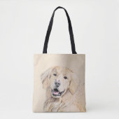 Golden Retriever Malerei - Niedliche Original Hund Tasche (Vorderseite)