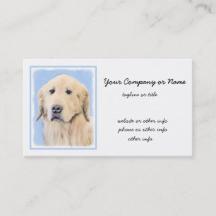 Golden Retriever-Malerei - Süße originelle Hundeku Visitenkarte