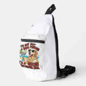 Golden Retriever Mama Cartoon Crossbody Bag (Rechte Ecke)