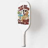 Golden Retriever Mama Cartoon Pickleball Schläger (Links)