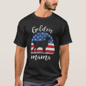 Golden Retriever Mama Creme R T-Shirt (Vorderseite)