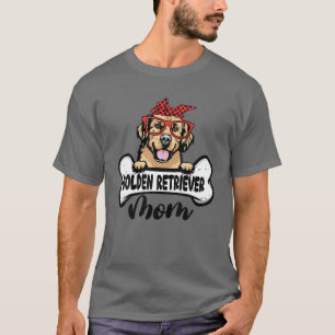 Golden Retriever Mama Dog Bone Mütter Tag Hund Mam T-Shirt