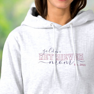 Golden Retriever Mama Errichtungsjahr Rosa Lila Hoodie