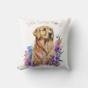 Golden Retriever Mama Floral Kissen