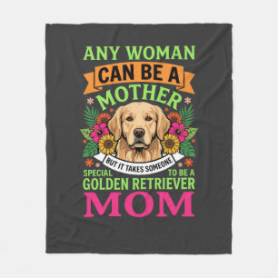 Golden-Retriever-Mama Floraler Hundeliebhaber Fleecedecke