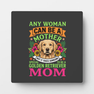 Golden-Retriever-Mama Floraler Hundeliebhaber Fotoplatte