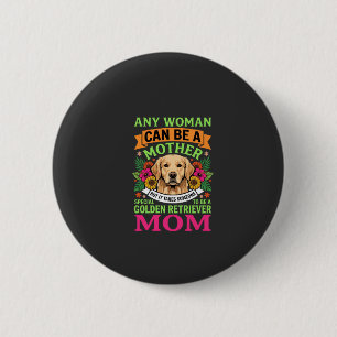 Golden-Retriever-Mama Florales Hundeliebhaber Button