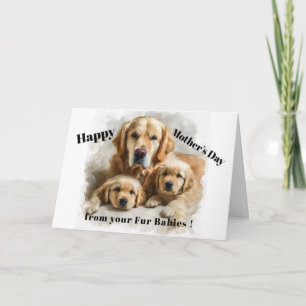 Golden Retriever Mama Frohen Muttertag Niedliches  Karte