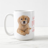 Golden Retriever Mama Geschenk Wasserfarben Welpen Kaffeetasse (Links)