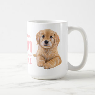 Golden Retriever Mama Geschenk Wasserfarben Welpen Kaffeetasse