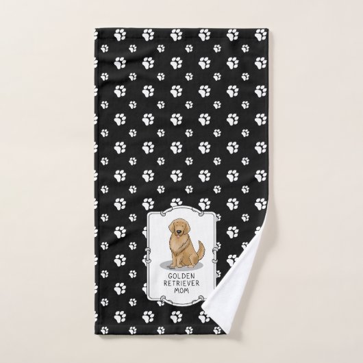 Golden Retriever Mama - Hunde Mama Badhandtuch Set (Handtuch)