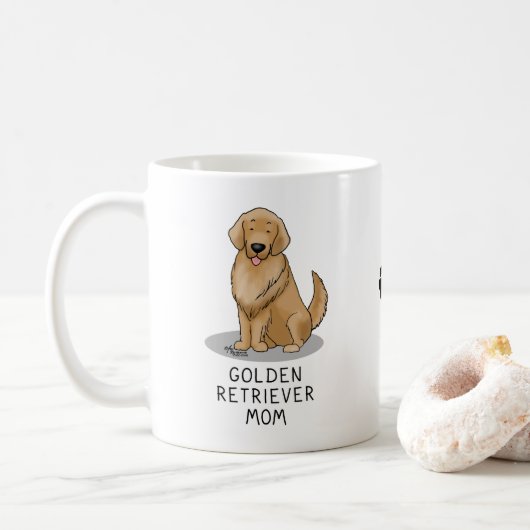 Golden Retriever Mama - Hunde Mama Kaffeetasse (Mit Donut)