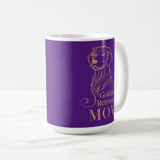 Golden Retriever Mama Kaffeetasse (VorderseiteRechts)