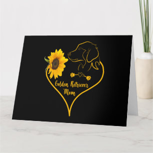 Golden Retriever-Mama mit Sonnenblume Hunde Liebha Karte