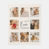 Golden Retriever Mama Mutter Creme Foto Collage Fleecedecke (Vorderseite)