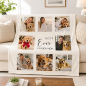Golden Retriever Mama Mutter Creme Foto Collage Fleecedecke