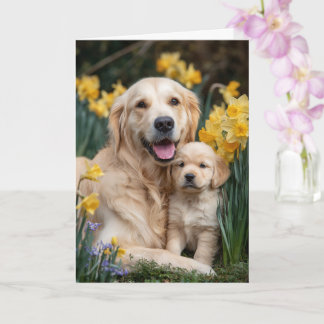 Golden Retriever Mama Muttertag Liebe Karte