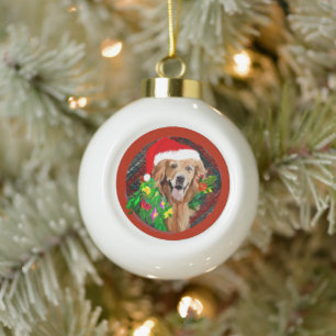 Golden Retriever Mama Niedlich Hunde Rasse Keramik Kugel-Ornament