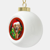 Golden Retriever Mama Niedlich Hunde Rasse Keramik Kugel-Ornament (Rechts)