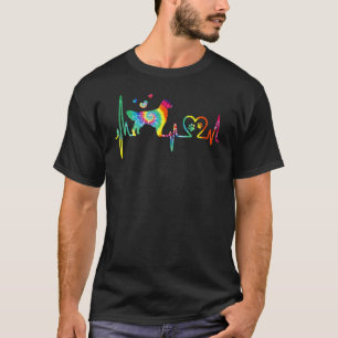 Golden Retriever Mama Papa Herzschlag Tie Dye Hund T-Shirt