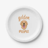 Golden Retriever Mama Pappteller (Vorderseite)