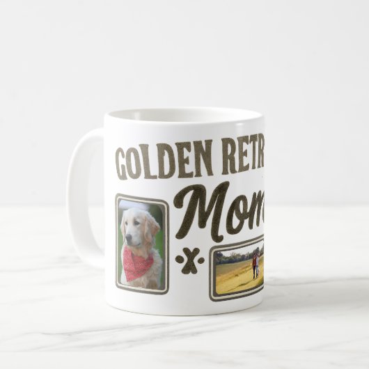 Golden Retriever Mama Personalisierter Becher - Be Kaffeetasse (Vorderseite Links)