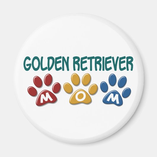 GOLDEN RETRIEVER Mama Pfosten Print 1 Magnet (Vorne)