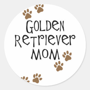 Golden Retriever Mama Runder Aufkleber