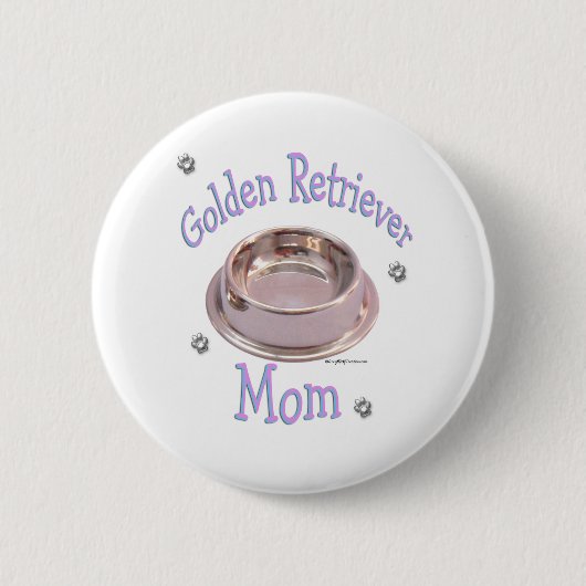Golden Retriever Mama - Schaltfläche Button (Vorderseite)