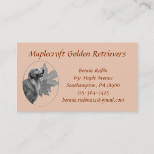 Golden retriever Maplecroft EMAILBusiness Karte