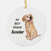 Golden Retriever Mein bester Freund Individuelle N Keramik Ornament (Vorne)